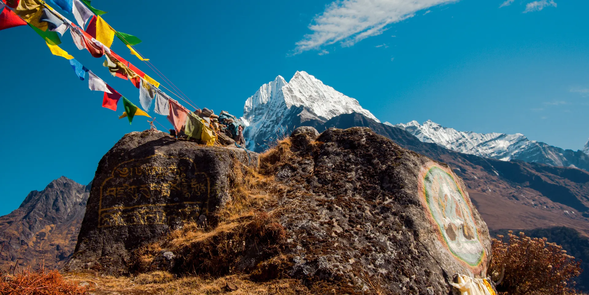 view from syangbuche Mt Thamserku