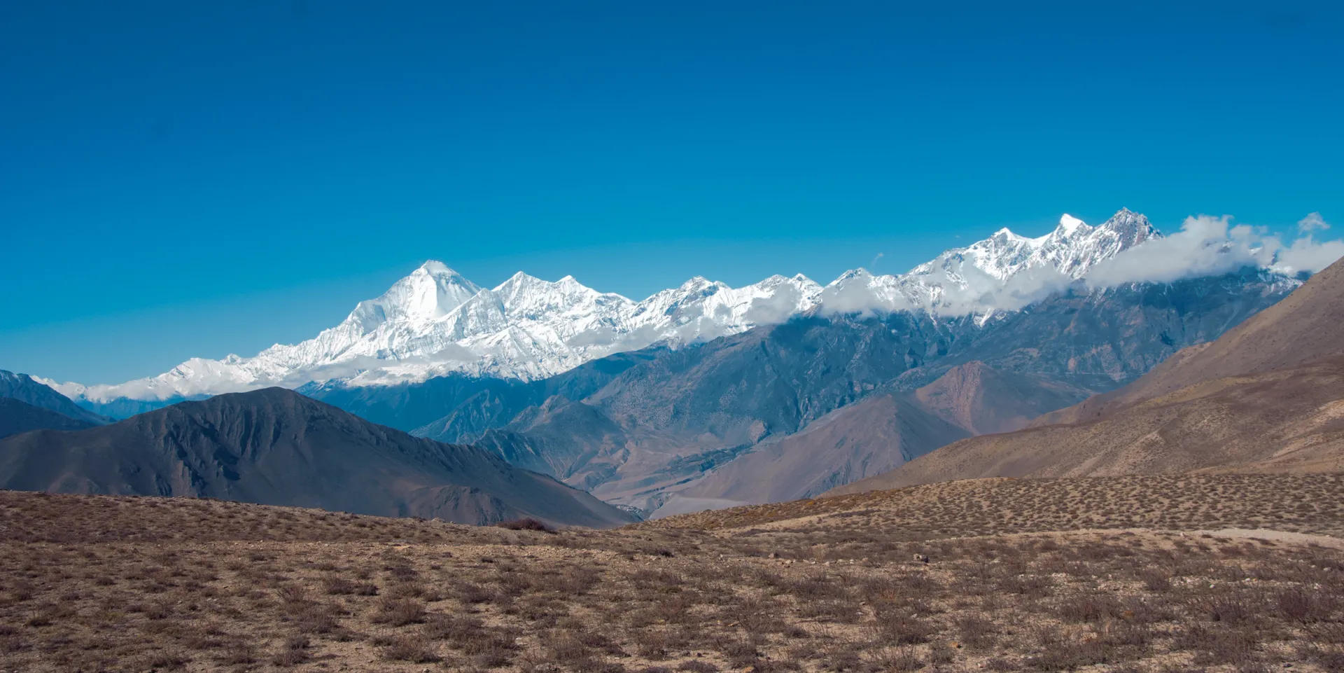 Dhaulagiri (mountain range) view from Mustang