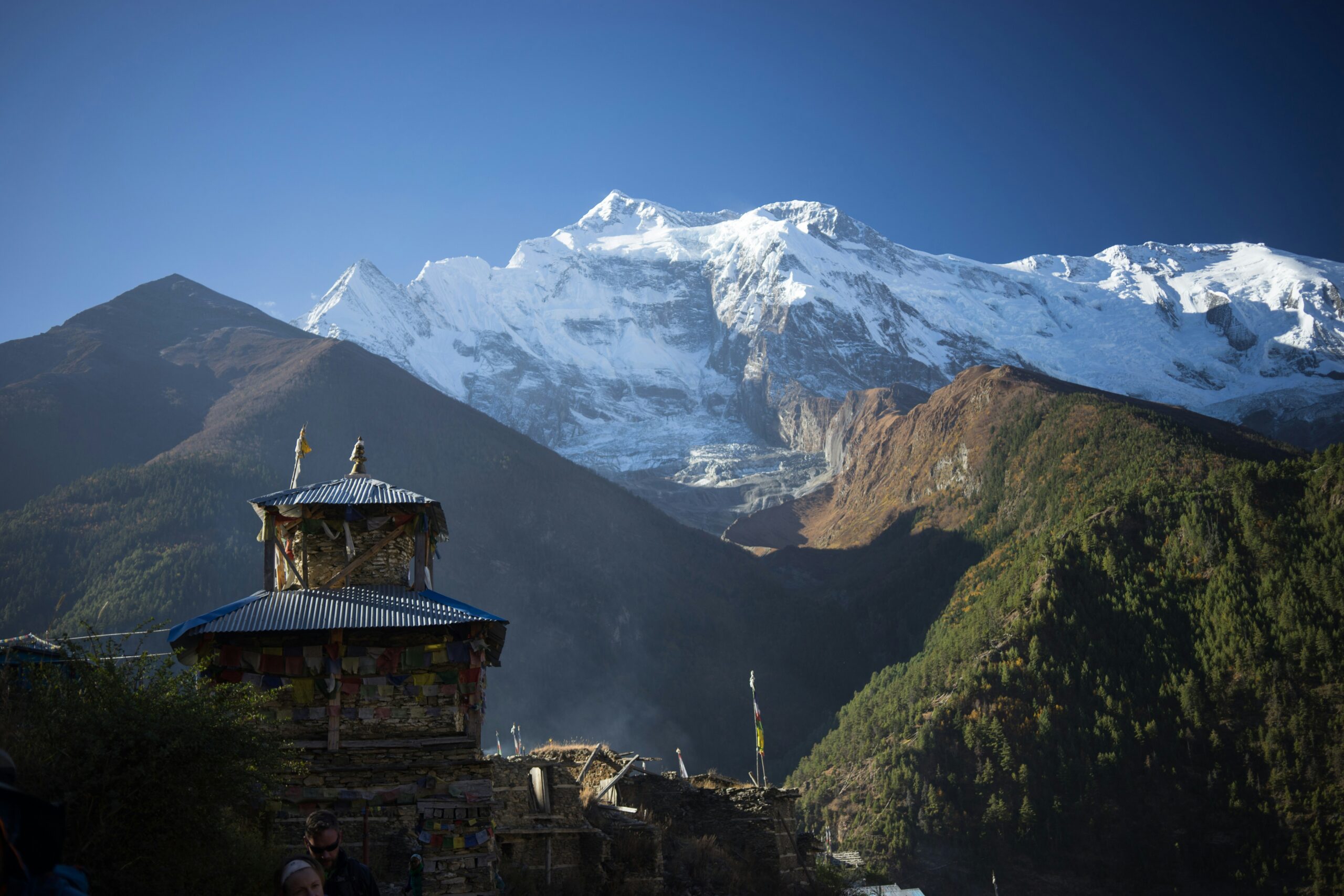 Stupa in mountains